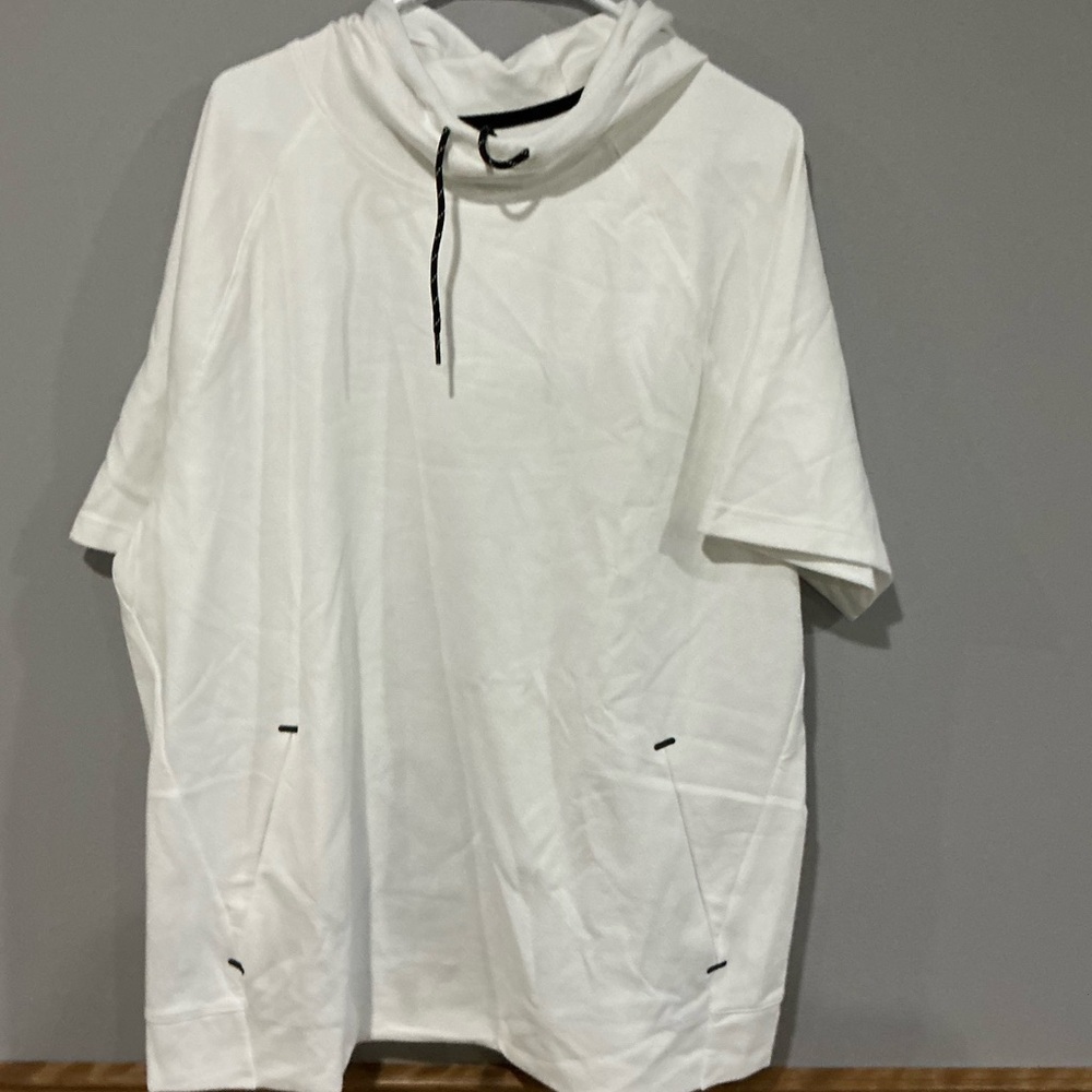 Old Navy Active Men's White Short Sleeve Hoodie